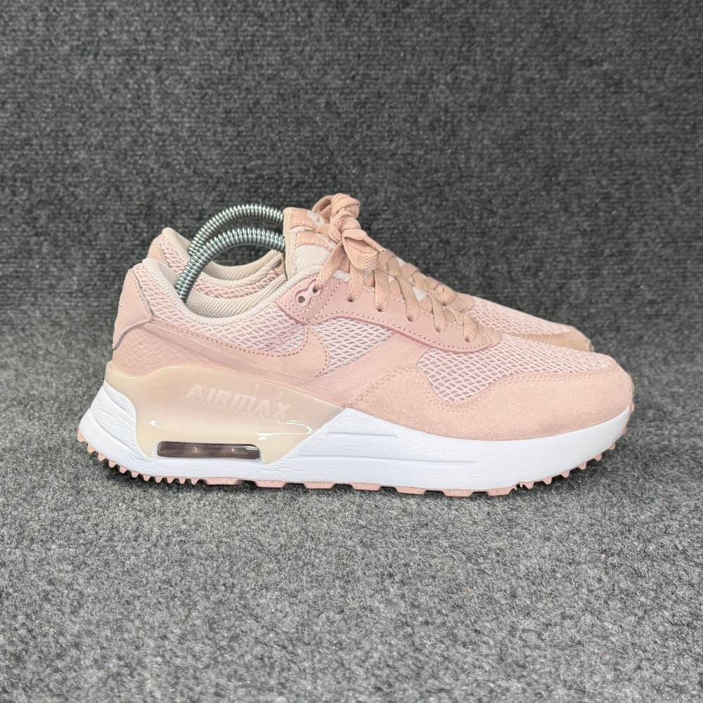 Nike Air Max SYSTM Athletic Shoes Women's 9.5 Pink Suede Retro Running Sneakers